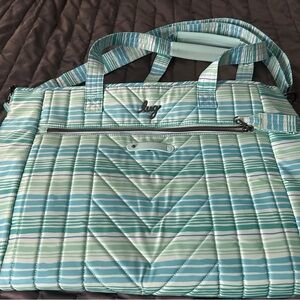 Lug Women's Aqua and Mint Striped Multi-purpose Bag